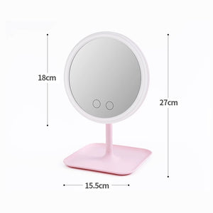 Makeup mirror with LED light