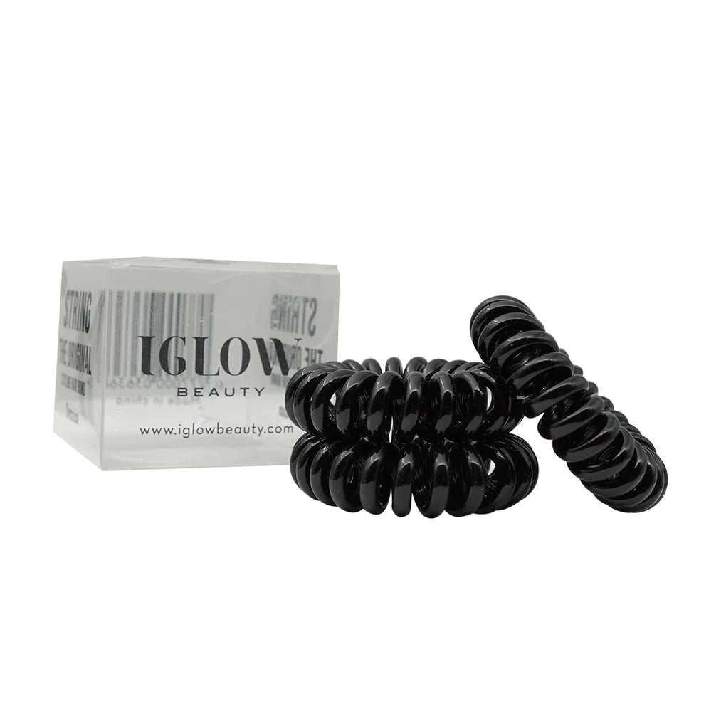 IGlow - String Styling hair bands 3 pcs Black